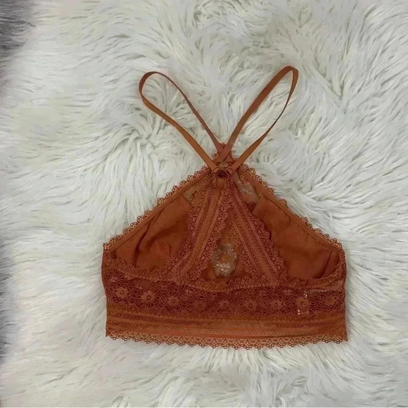 NWOT Victoria secret orange rust lace lined underwired small - Picture 3 of 8